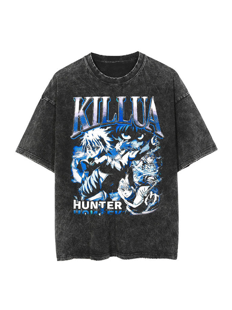 Hunter x Hunter Killua Anime Embroidered Unisex Embroidered Embroidery Anime  Shirt