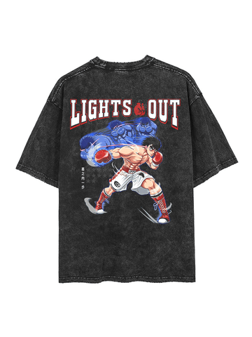 [Trzn] Ippo Lights Out 2-Sided Vintage Tee Attack Titan