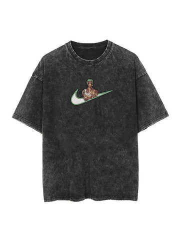 [TRZN] Swoosh Reconstructed Embroidery Tee