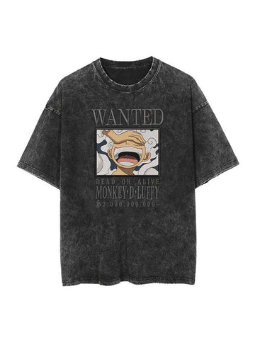 [TRZN] Luffy Wanted Embroidery Tee